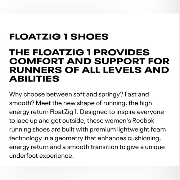 Reebok Women’s Floatzig 1 Running Shoes size 8.5 - Picture 5 of 7